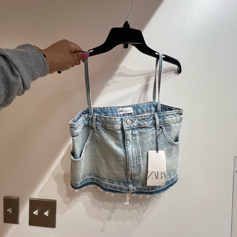 Denim Blue Zara Women's top